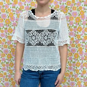 James Coviello lace top size medium